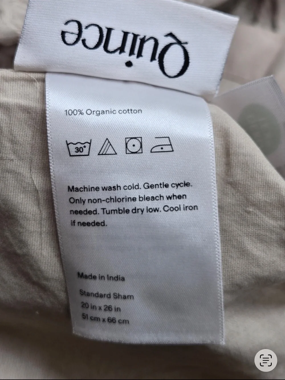 NWT QUINCE Organic Luxe Honeycomb Duvet Cover Set Full/Queen Sand 0561